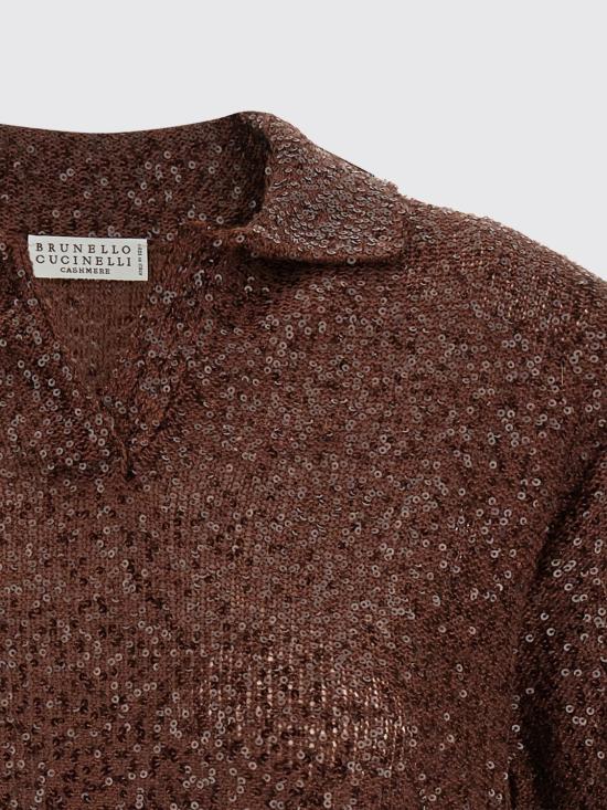 26SS 브루넬로 쿠치넬리 폴로 티셔츠 MDJ547605 C9092 Brown - BRUNELLO CUCINELLI