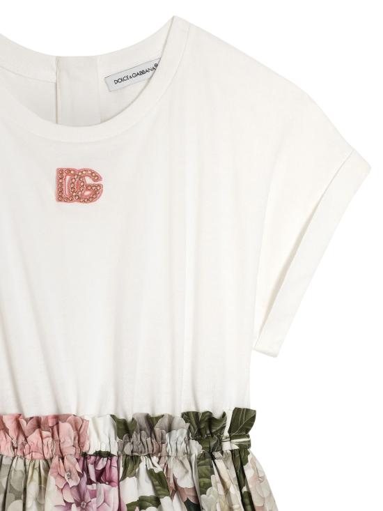 26SS [키즈] 돌체앤가바나 원피스 L5JDAU G7PQPS9000 White - DOLCE & GABBANA