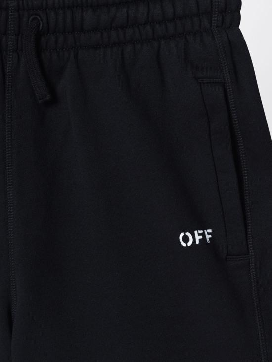 26SS [키즈] 오프화이트 쇼츠/버뮤다 OBCI001S26BFLE003 0001 Black - OFF WHITE