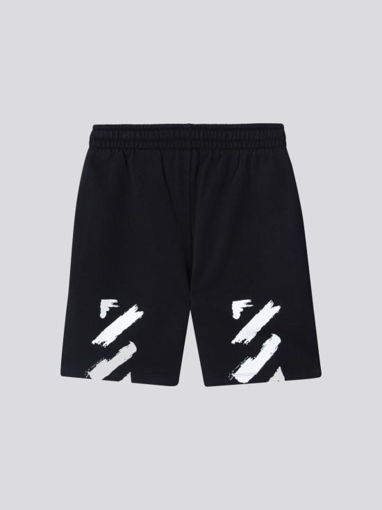 26SS [키즈] 오프화이트 쇼츠/버뮤다 OBCI001S26BFLE003 0001 Black - OFF WHITE