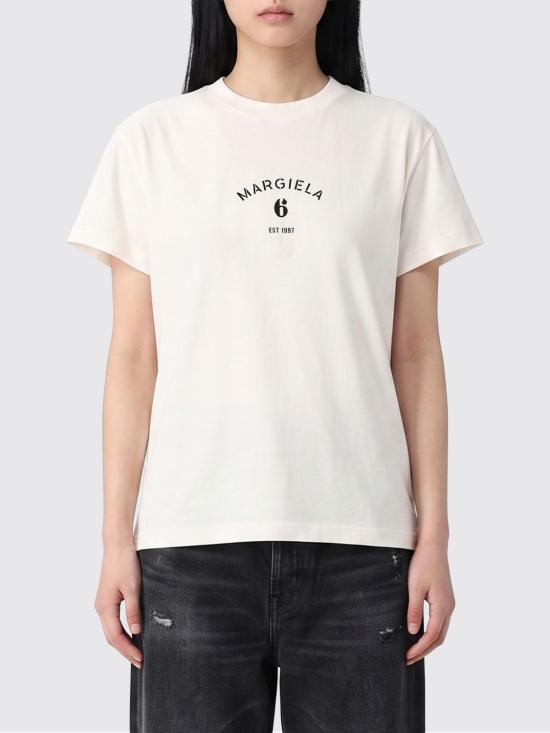 26SS MM6 메종마르지엘라 반팔 티셔츠 S62GD0216M20048 101 White