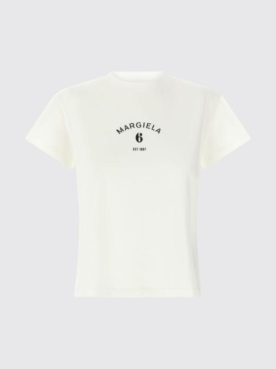 26SS MM6 메종마르지엘라 반팔 티셔츠 S62GD0216M20048 101 White - MM6 MAISON MARGIELA