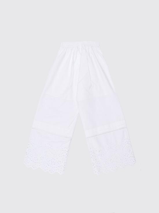 26SS [키즈] 에르마노 설비노 스트레이트 팬츠 Z1G4097970 0099 White - ERMANNO SCERVINO