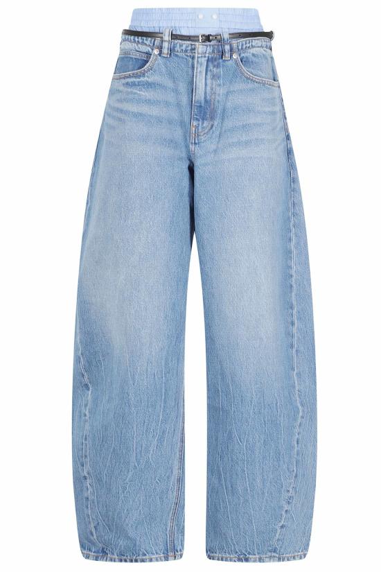  알렉산더 왕 팬츠 프리스타일 블로우업 진 블루