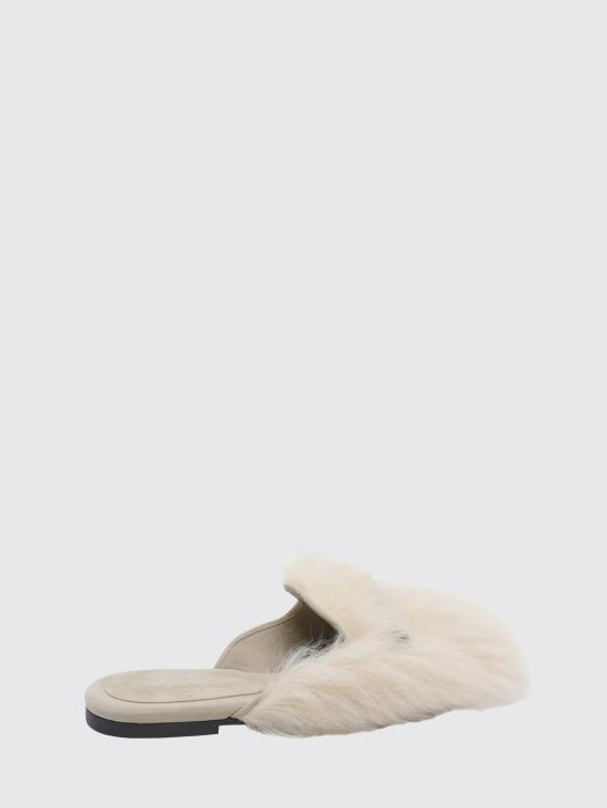 26SS 돌체앤가바나 시어링 스웨이드 슬리퍼 CI0224A9Y93 8H070 Beige - DOLCE & GABBANA