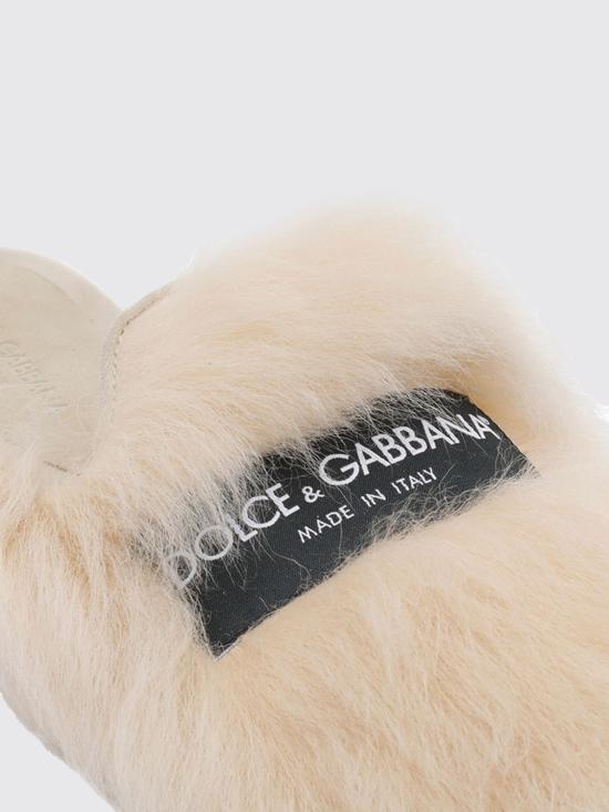 26SS 돌체앤가바나 시어링 스웨이드 슬리퍼 CI0224A9Y93 8H070 Beige - DOLCE & GABBANA