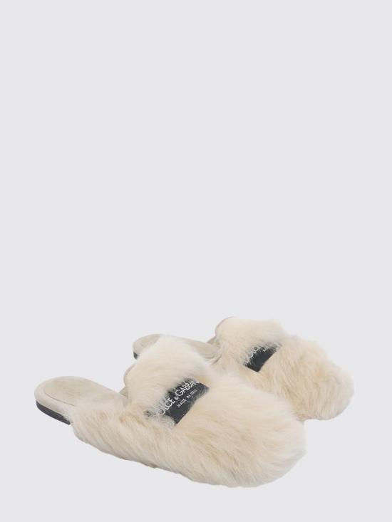 26SS 돌체앤가바나 시어링 스웨이드 슬리퍼 CI0224A9Y93 8H070 Beige - DOLCE & GABBANA