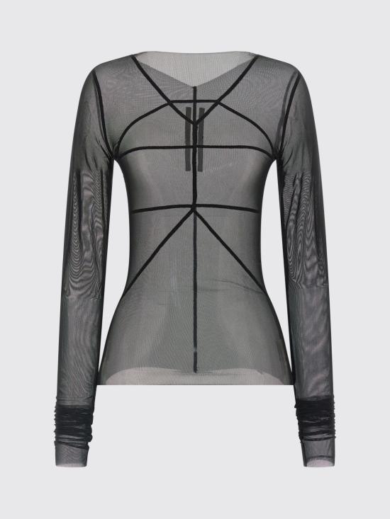 26SS 릭 오웬스 반팔 티셔츠 RO01F6277TUS 09 Black - RICK OWENS