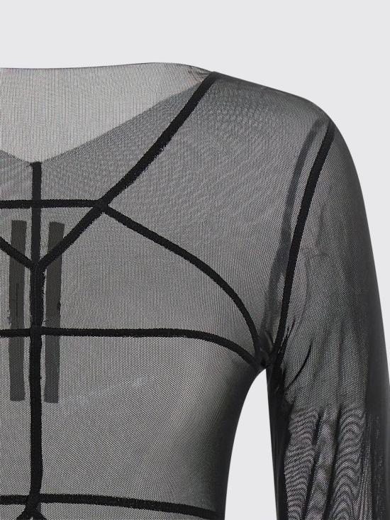 26SS 릭 오웬스 반팔 티셔츠 RO01F6277TUS 09 Black - RICK OWENS