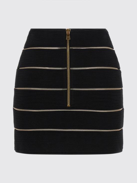26SS 발망 스커트 GF0LBB48KJ75 0PA Black - BALMAIN