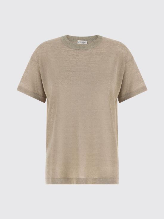 26SS 브루넬로 쿠치넬리 반팔 티셔츠 M1T272400 C824 Beige - BRUNELLO CUCINELLI