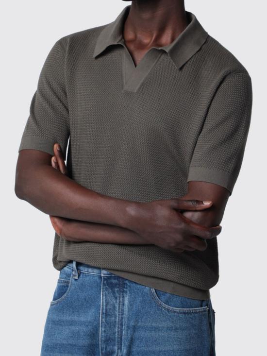 26SS 에르메네질도제냐 폴로 티셔츠 C31UHC26A3 N07 Dove Grey - ERMENEGILDO ZEGNA