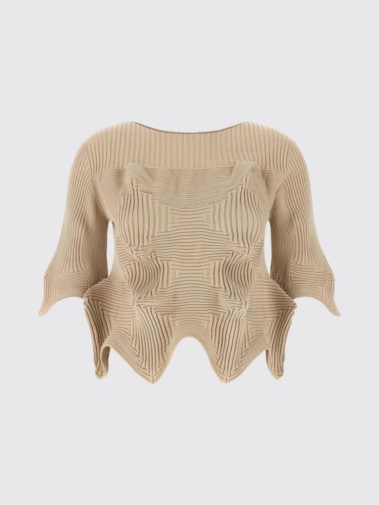 26SS 이세이 미야케 탑 IM66KN785 48 Beige - ISSEY MIYAKE