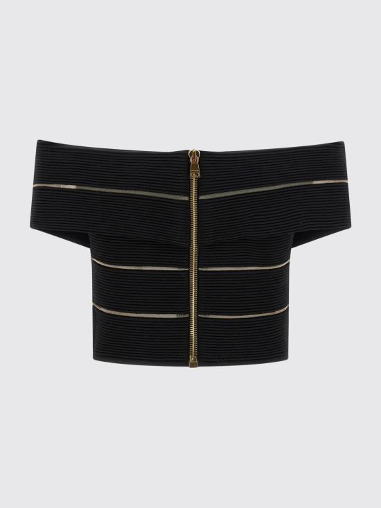 26SS 발망 탑 GF0AB580KJ75 0PA Black - BALMAIN