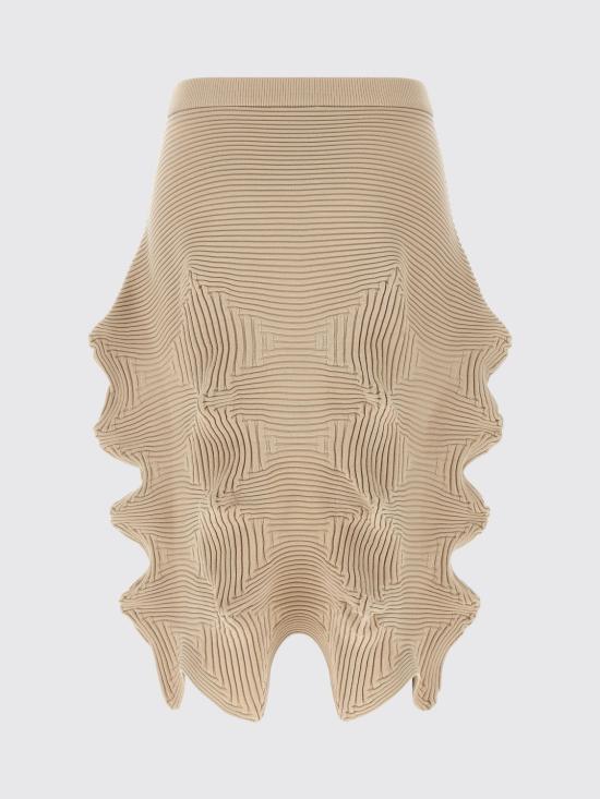 26SS 이세이 미야케 스커트 IM66KG783 48 Beige - ISSEY MIYAKE