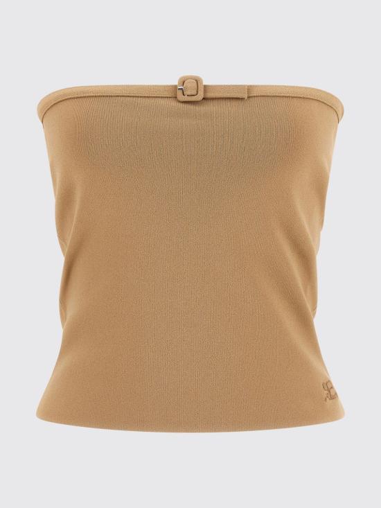 26SS 쿠레쥬 민소매 티셔츠 226MTO526FI0063 1019 Beige - COURREGES