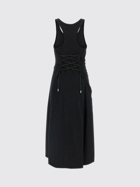 26SS 알렉산더 맥퀸 롱 원피스 863591QLAEZ 1000 Black - ALEXANDER MCQUEEN