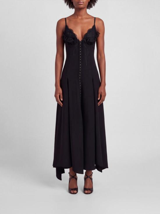 26SS 알렉산더 맥퀸 롱 원피스 863779QEAHZ 1000 Black