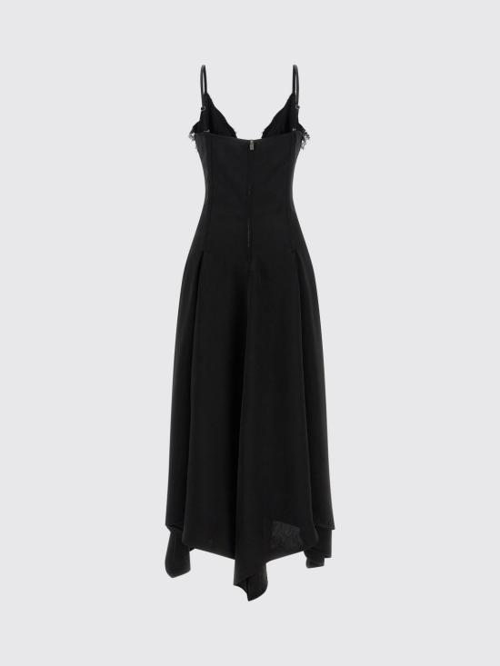 26SS 알렉산더 맥퀸 롱 원피스 863779QEAHZ 1000 Black - ALEXANDER MCQUEEN
