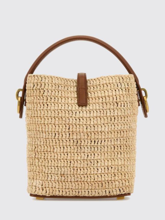 26SS 생로랑 르 37 미니 라피아 버킷백 765870GAAFC 2080 Natural - SAINT LAURENT