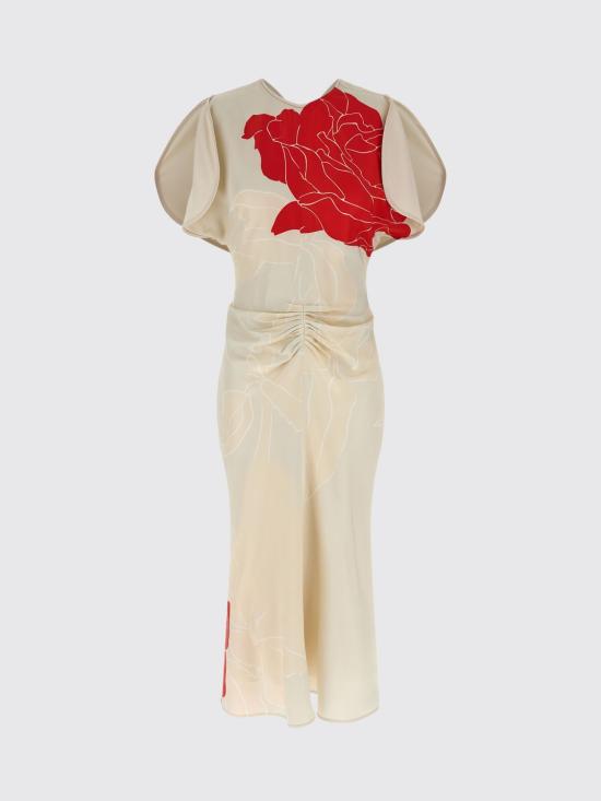 26SS 빅토리아 베컴 롱 원피스 1126WDR005227S SHELLCARDINALRED Multicolor - VICTORIA BECKHAM