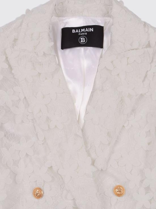 26SS [키즈] 발망 캐주얼 자켓 BY2A74U0263 100 White - BALMAIN