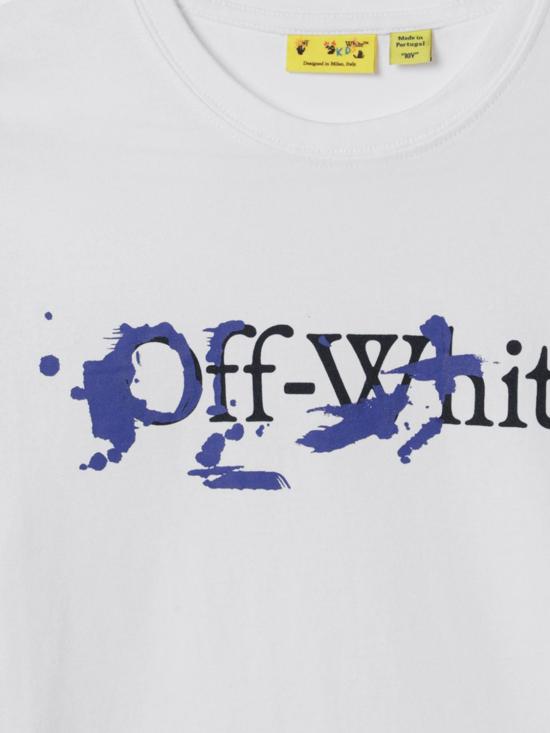 26SS [키즈] 오프화이트 티셔츠 OBAA002S26BJER002 1000 White - OFF WHITE