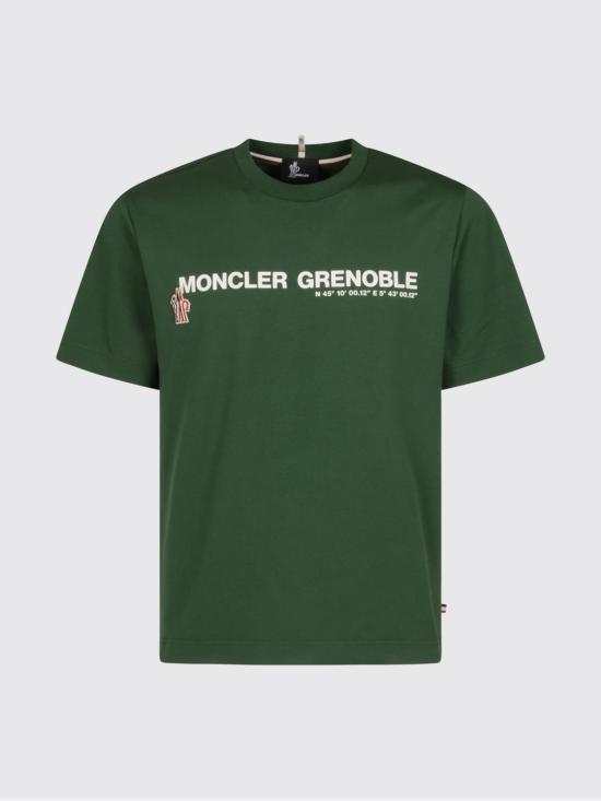 26SS 몽클레어 그레노블 로고 코튼 블렌드 티셔츠 L10978C0001789AW1 854 Green