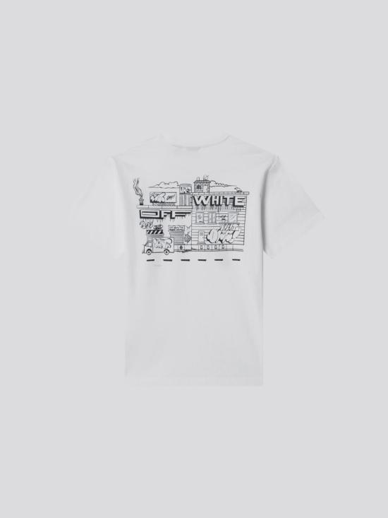 26SS [키즈] 오프화이트 티셔츠 OBAA002S26BJER003 1000 White - OFF WHITE