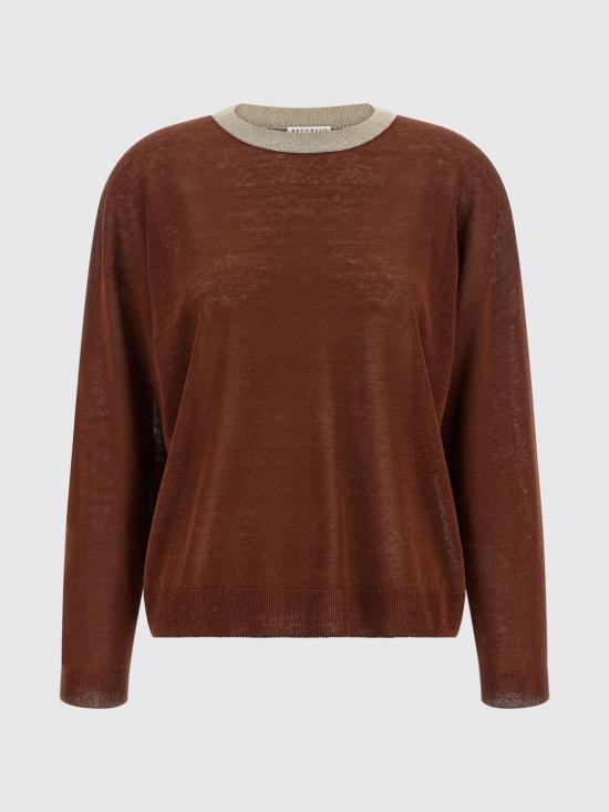 26SS 브루넬로 쿠치넬리 스웨터 M1T272410 C2868 Burgundy - BRUNELLO CUCINELLI