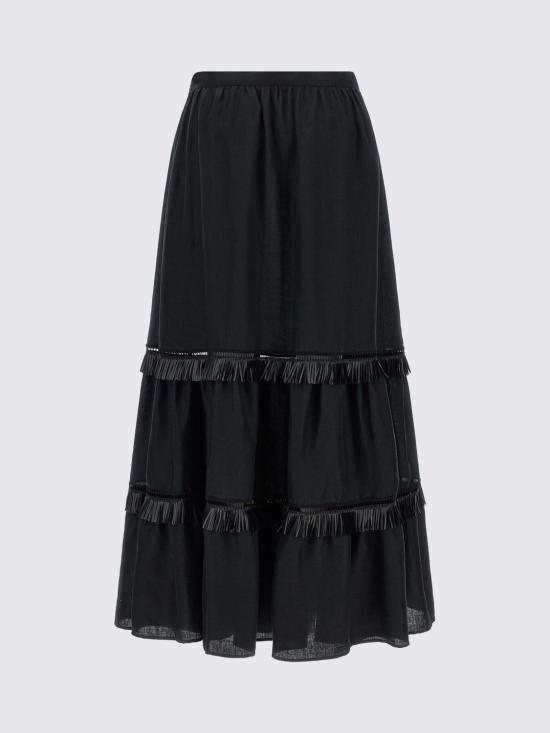 26SS 키톤 스커트 D61215H096900 3001 Black - KITON