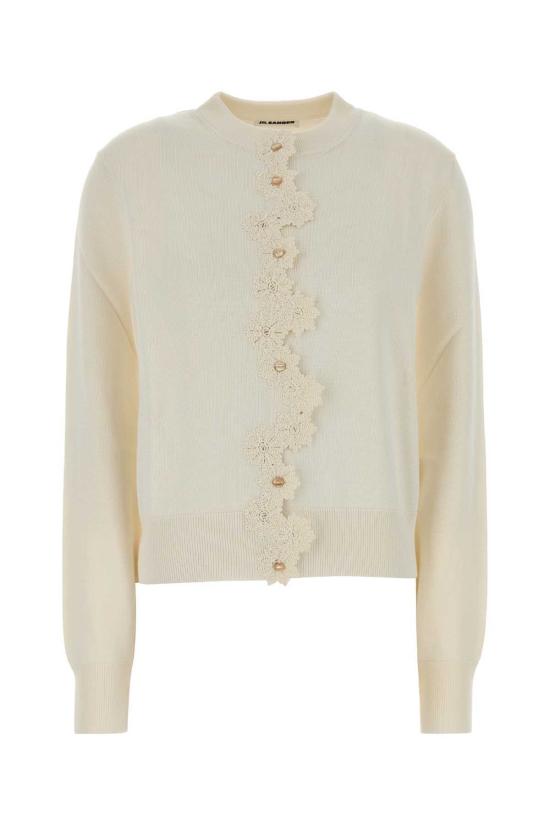  질샌더 가디건 질 샌더 스트레치 비스코스 블렌드  포슬린 색상