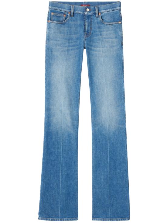  구찌 데님 팬츠 플레어 팬츠 진 블루