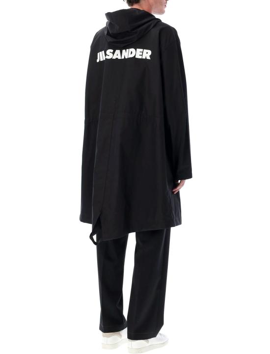  질샌더 패딩 질 샌더 코튼 로고 파카 블랙 - JIL SANDER
