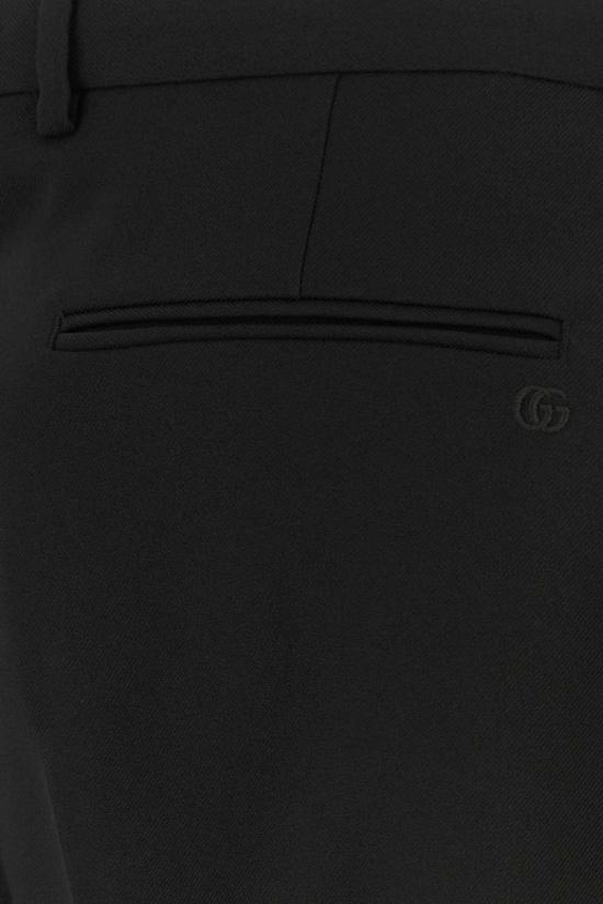  구찌 스트레이트 팬츠 트윌 팬츠 블랙 - GUCCI