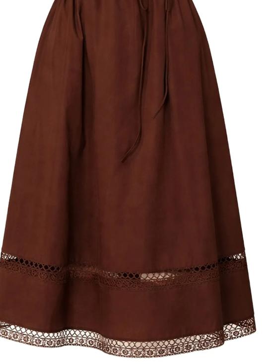  트윈셋 원피스 아비토 드레스 브라운 - TWINSET