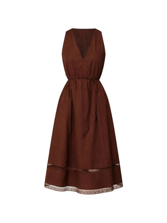  트윈셋 원피스 아비토 드레스 브라운