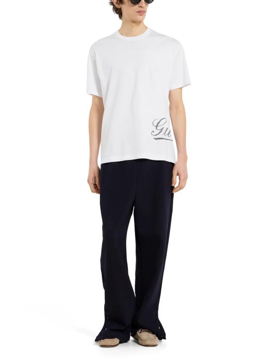 26SS 구찌 프린트 디테일 코튼 저지 티셔츠 856477 XJHQM9066 Bianco - GUCCI