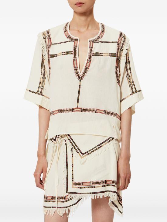 26SS 이자벨마랑 반팔 티셔츠 HT0907FAD2J22I 23EC ECRU - ISABEL MARANT
