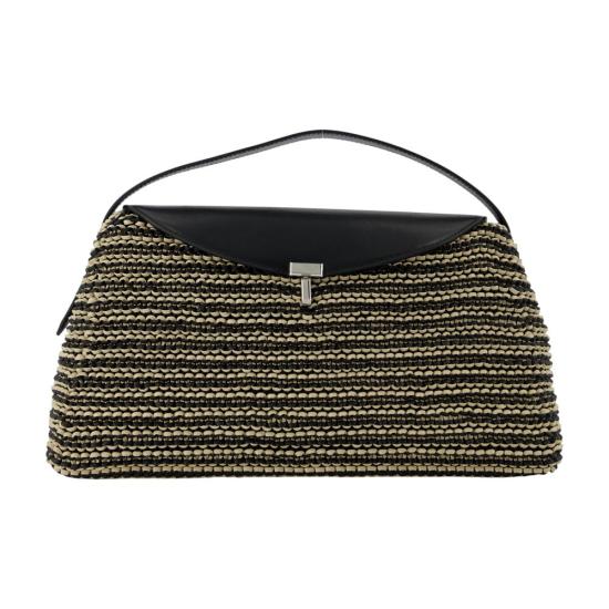 26SS 토템 T락 우븐 레더 탑핸들백 252WAL961LE0134208 BLACK