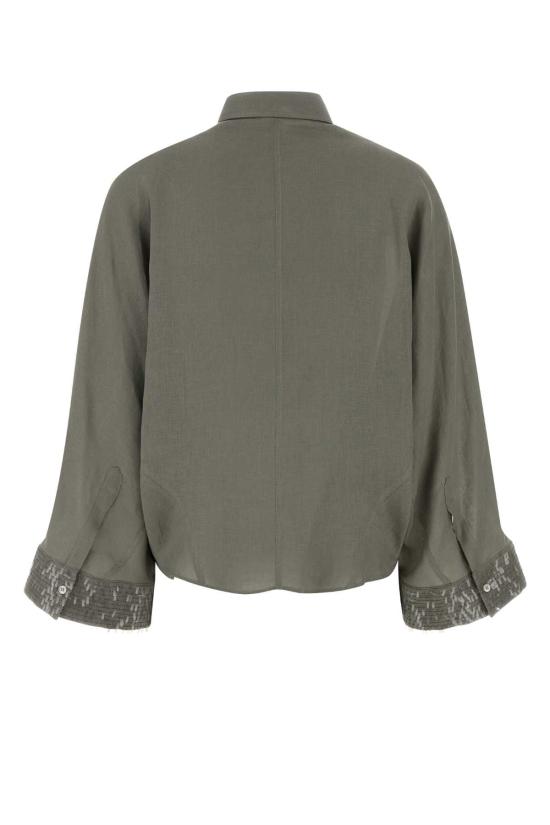 26SS 브루넬로 쿠치넬리 셔츠 MA698RH316 C1063 GREEN - BRUNELLO CUCINELLI