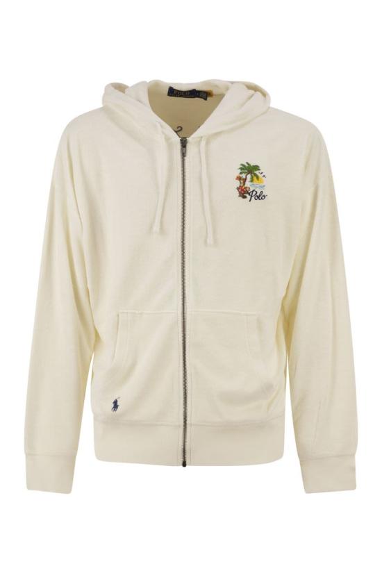 26SS 폴로 랄프로렌 후드 티셔츠 710B14590 001 WHITE