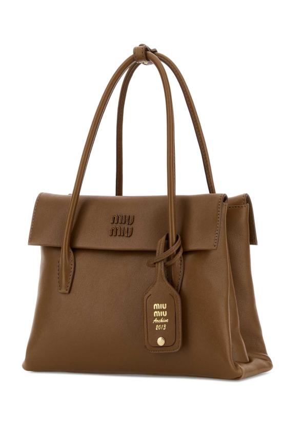 26SS 미우미우 토트백 5BA302VOWO2IFP F0039 BROWN - MIU MIU