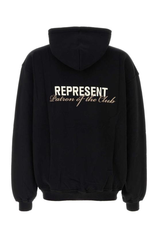  리프레젠트 긴팔 티셔츠 블랙 코튼 스웨트셔츠 - REPRESENT