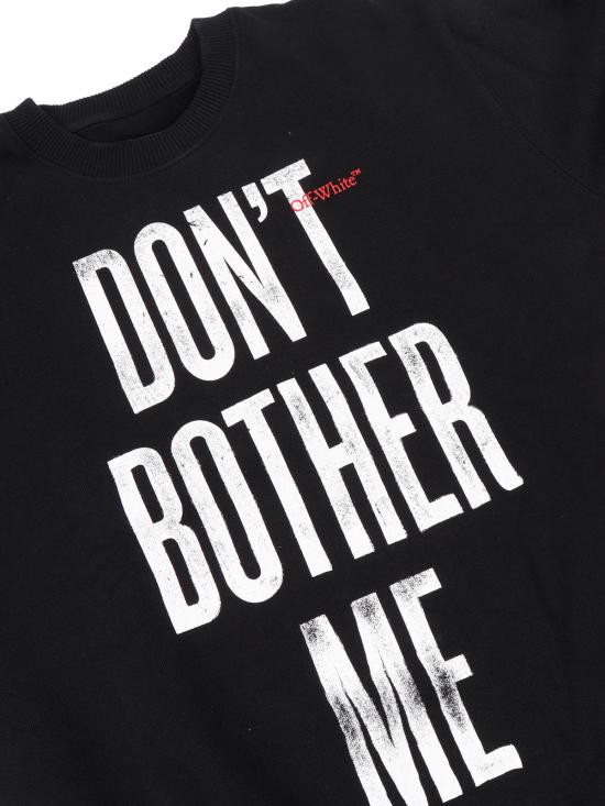  오프화이트 긴팔 티셔츠 명언 크루넥 스웨트셔츠 블랙/레드 - OFF WHITE