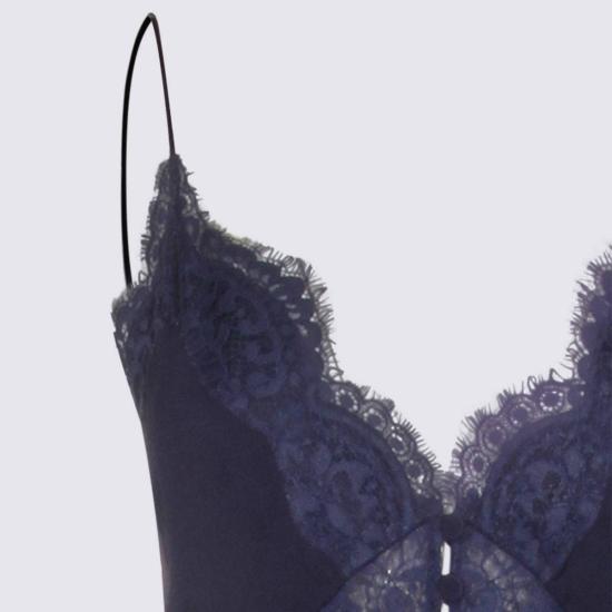  셀프 포트레이트 원피스 맥시 슬립 드레스 블루 - SELF PORTRAIT