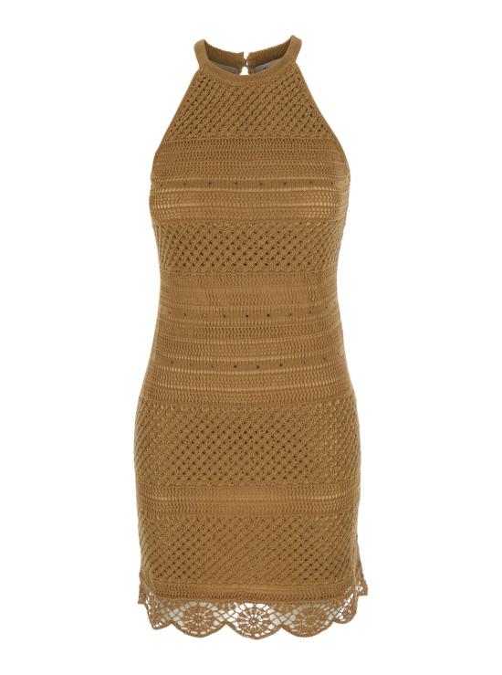  트윈셋 원피스 니트 드레스 베이지색