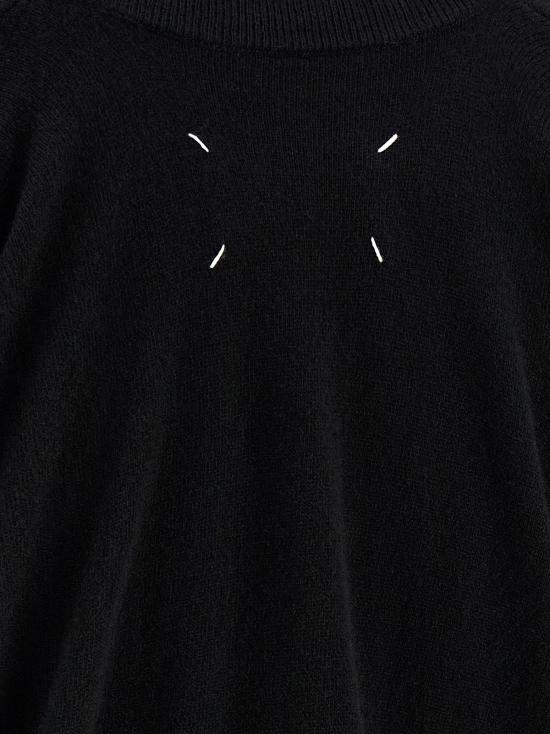  마르지엘라 스웨터 메종  포 스티치 버진 울  블랙 - MAISON MARGIELA