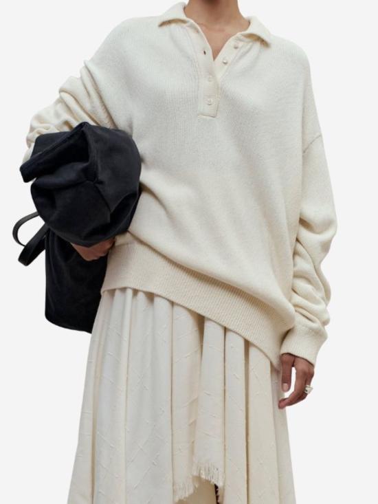  칼마이어 스웨터 체시 폴로 코튼 울 - KALLMEYER