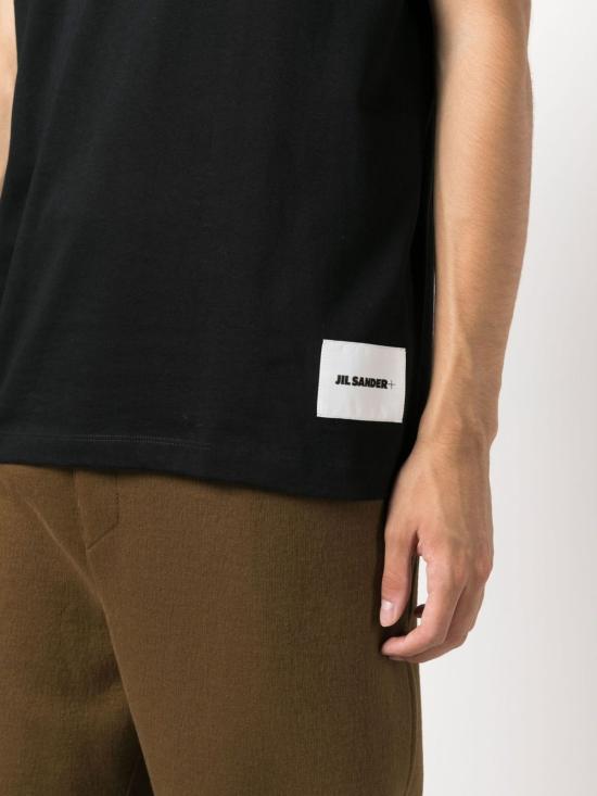  질샌더 탑 질 샌더 티셔츠 3팩 (블랙) - JIL SANDER